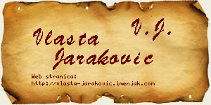 Vlasta Jaraković vizit kartica